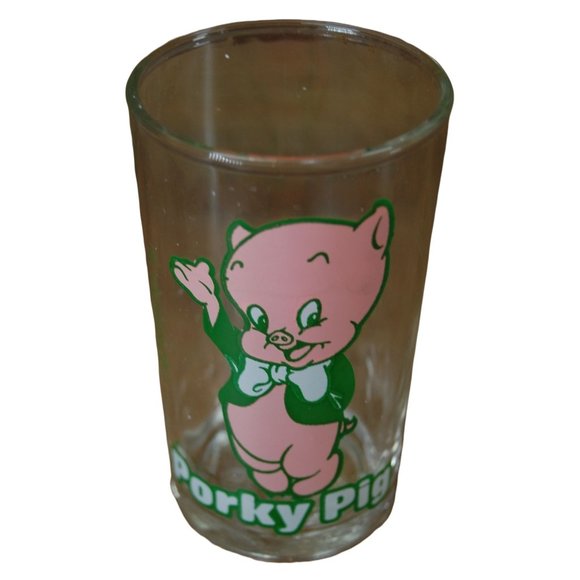 Warner Bros Other - Vintage 1976 Porky Pig Warner Bros 4.25" Jelly Glass w/ Bugs Bunny Stamp